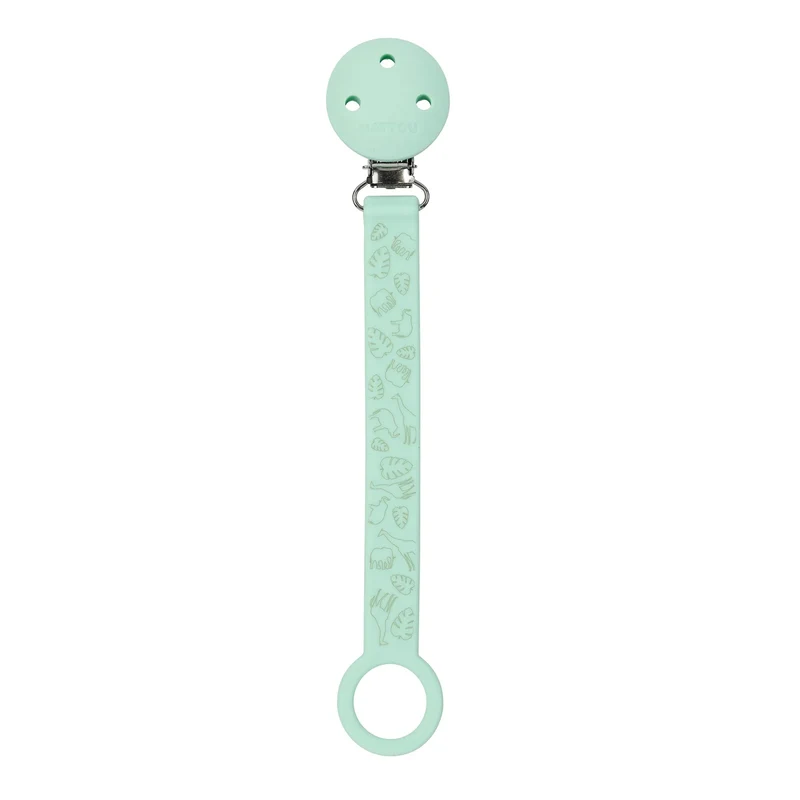 Nattou Prendedor de Chupeta Silicone Animais Menta