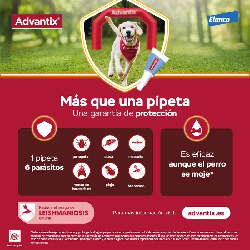 Advantix Pipetas Antiparasitarias Para Perros De 4 A 10 Kg, 8 Unidades X 1 Ml