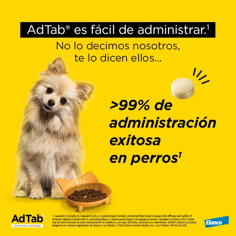 Adtab 900Mg Comprimidos Masticables Perros 22-45Kg, 2 Comprimidos