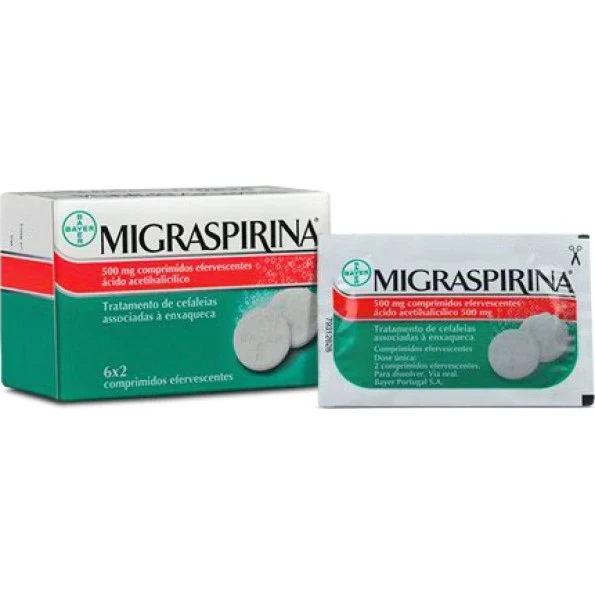Migraspirina, 500 mg x 12 Comprimidos Efervescentes