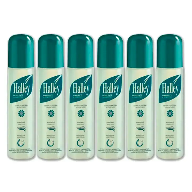 Halley Repelente de Insectos, Pack 6 x 250 ml