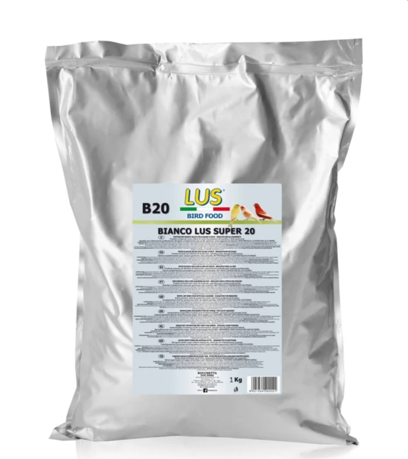 Alimento para Huevos LUS B20 - Bianco Lus Super 20 - 20% Proteínas - 500 Gramos