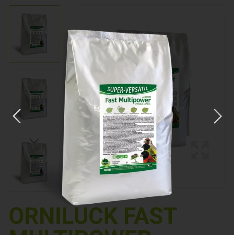 Fast Multipower Carduelis & Spinus 1 kg (envasado) - Pasta de huevo verde