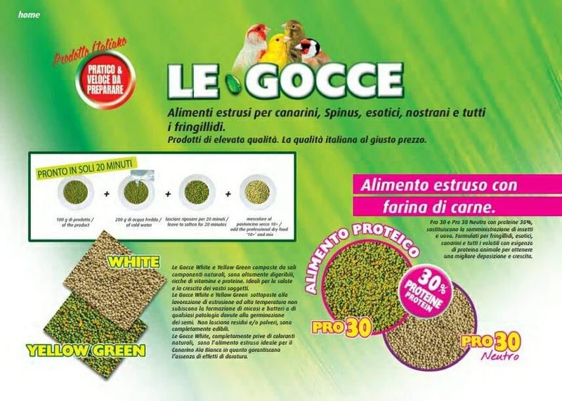 Le Gocce Amarillo Verde 900 gramos (sustituto de semillas de germinación) - AllPet