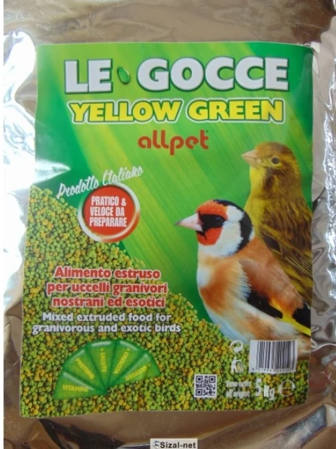 Le Gocce Amarillo Verde 900 gramos (sustituto de semillas de germinación) - AllPet
