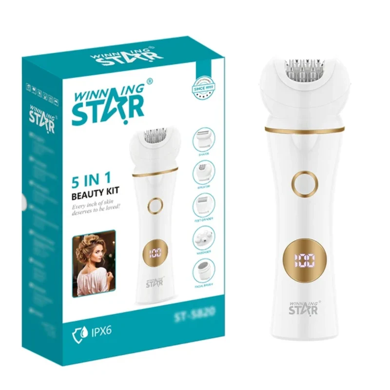 Winning Star Kit de Aseo Personal Multifuncional 5 en 1 Recargable, St-5820