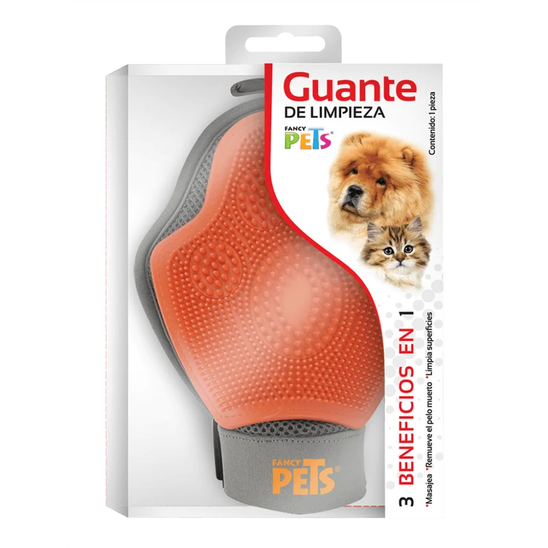 Guante para Cepillado de Mascotas 3 en 1
