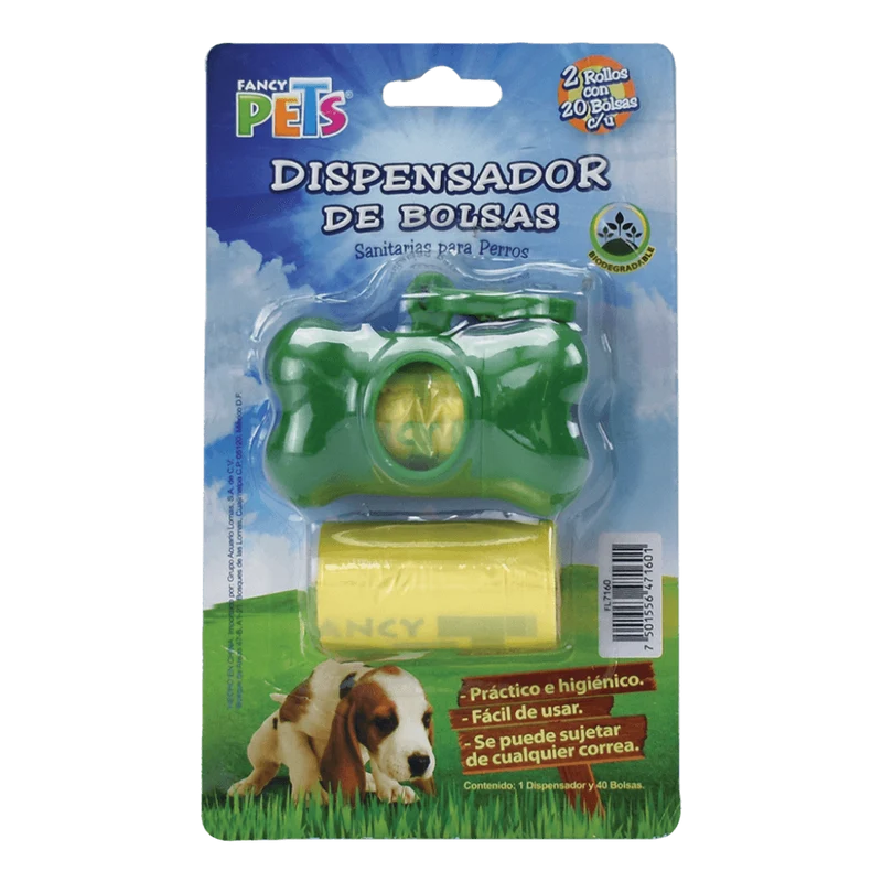 Dispensador con Bolsas 40 Bolsas Desechables