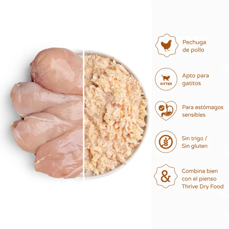 Thrive Pechuga de Pollo para Gatitos 75g
