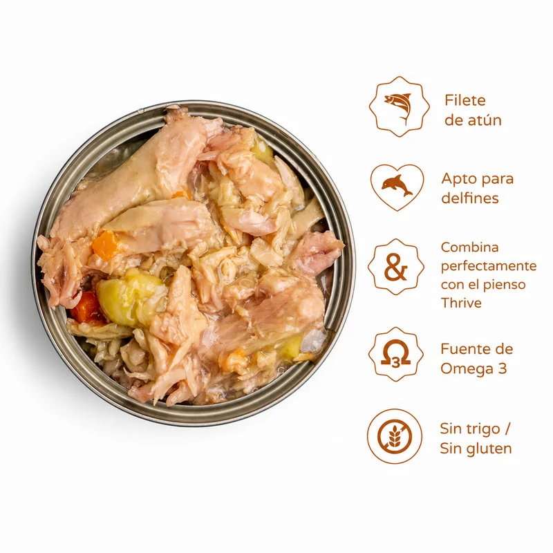 Thrive Filete de Atún con Zanahoria y Guisantes para Gatos 75g