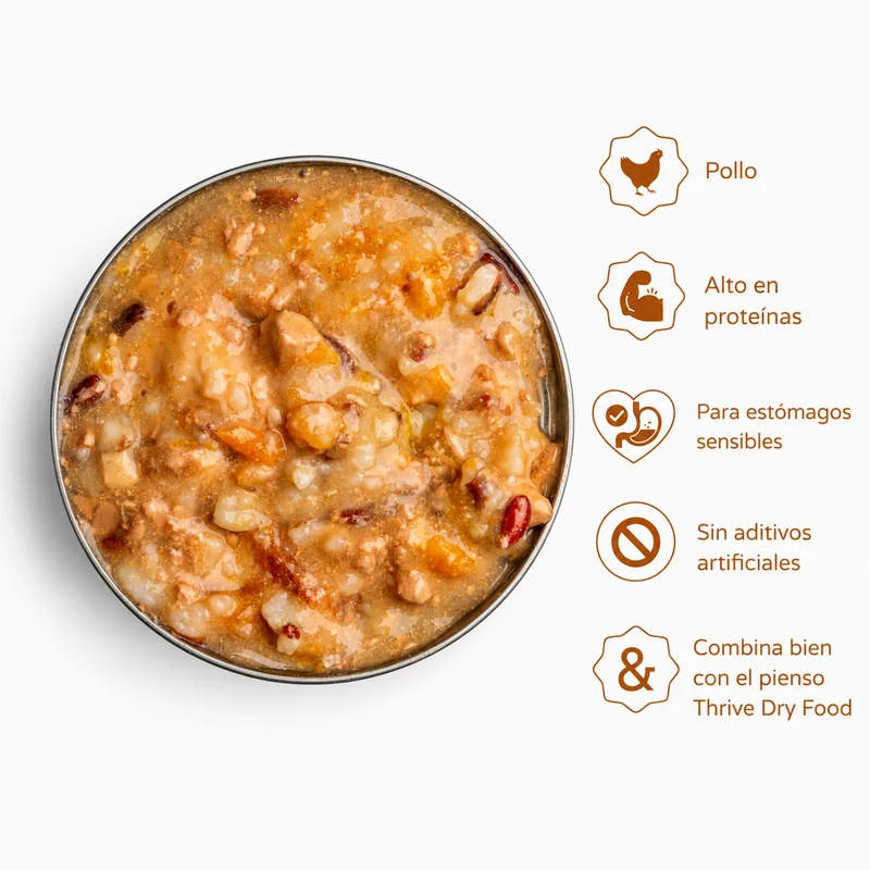 Thrive Pechuga e Hígado de Pollo con Verduras para Gatos 75g