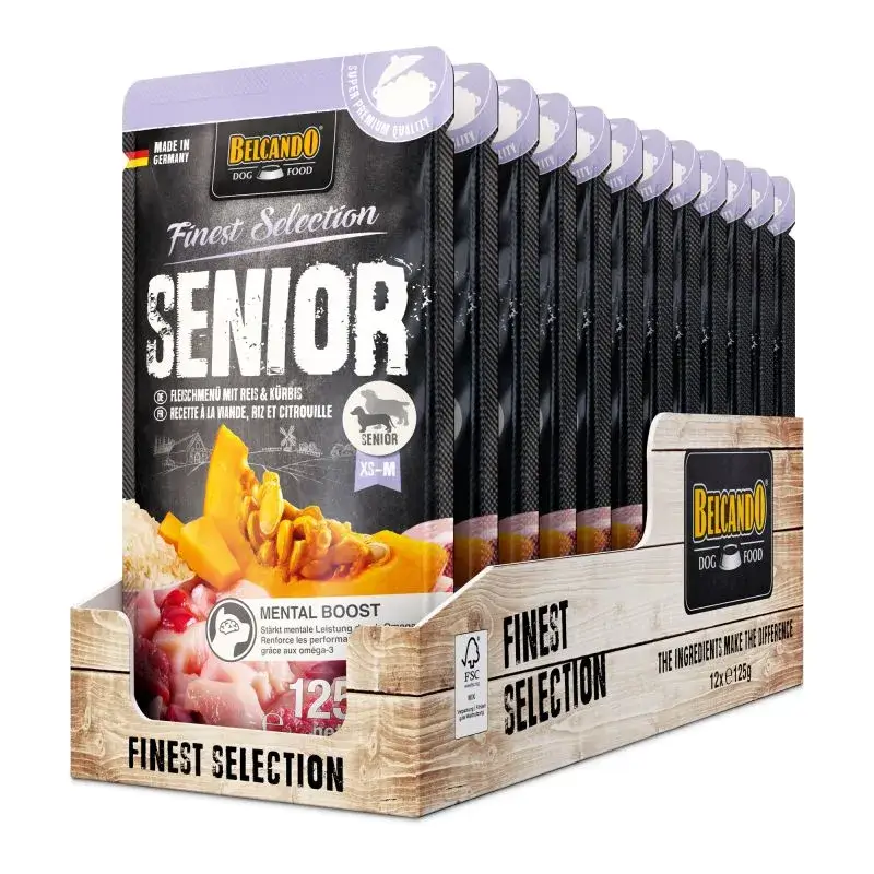 🐶 BELCANDO Finest Selection Senior Menú de Carne con Arroz y Calabaza
