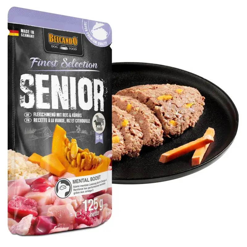 🐶 BELCANDO Finest Selection Senior Menú de Carne con Arroz y Calabaza