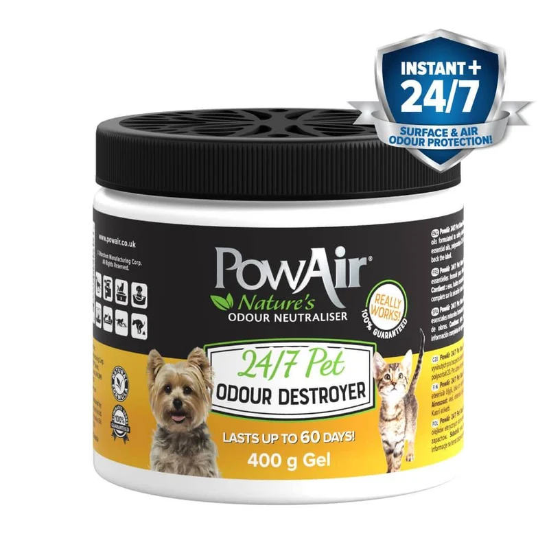 🐾 PowAir Kit Destructor de Manchas y Olores para Mascotas | Elimina olores y manchas de forma eficaz