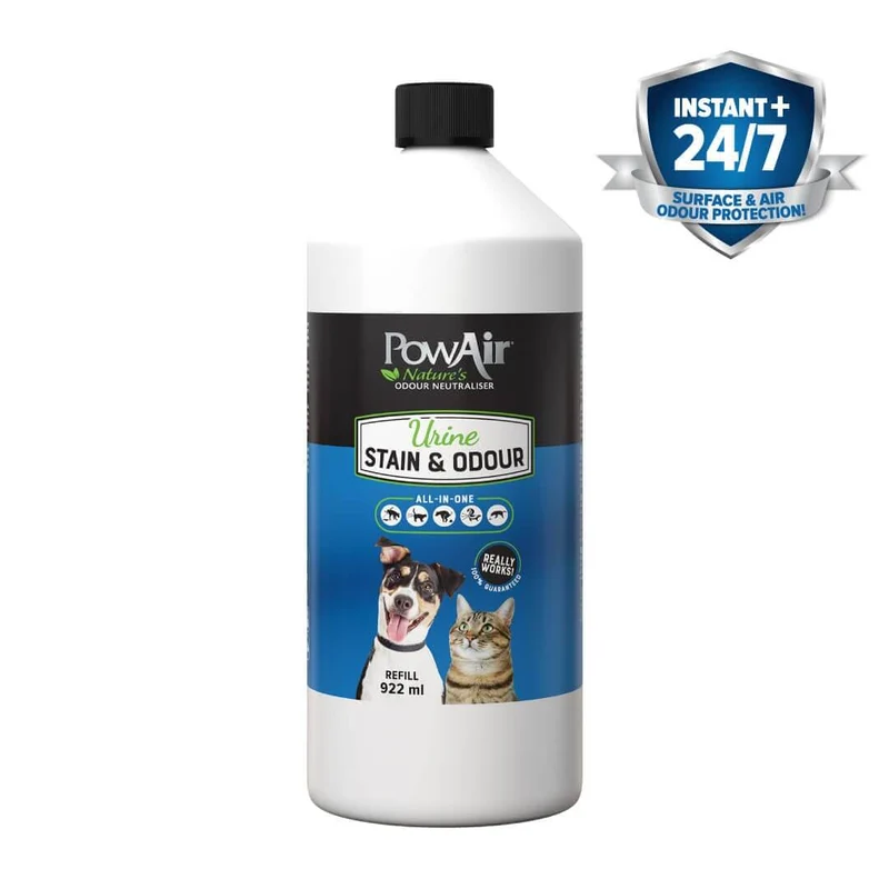 🐾 PowAir Kit Destructor de Manchas y Olores para Mascotas | Elimina olores y manchas de forma eficaz