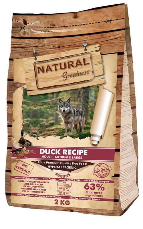 Natural Greatness dog Duck Recipe Med&Large