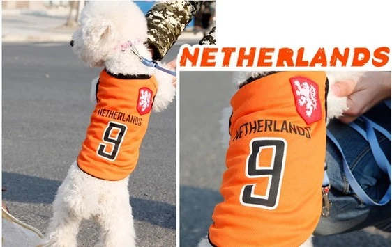 Camisetas del mundial de 8 equipos y 5 tamaños diferentes.