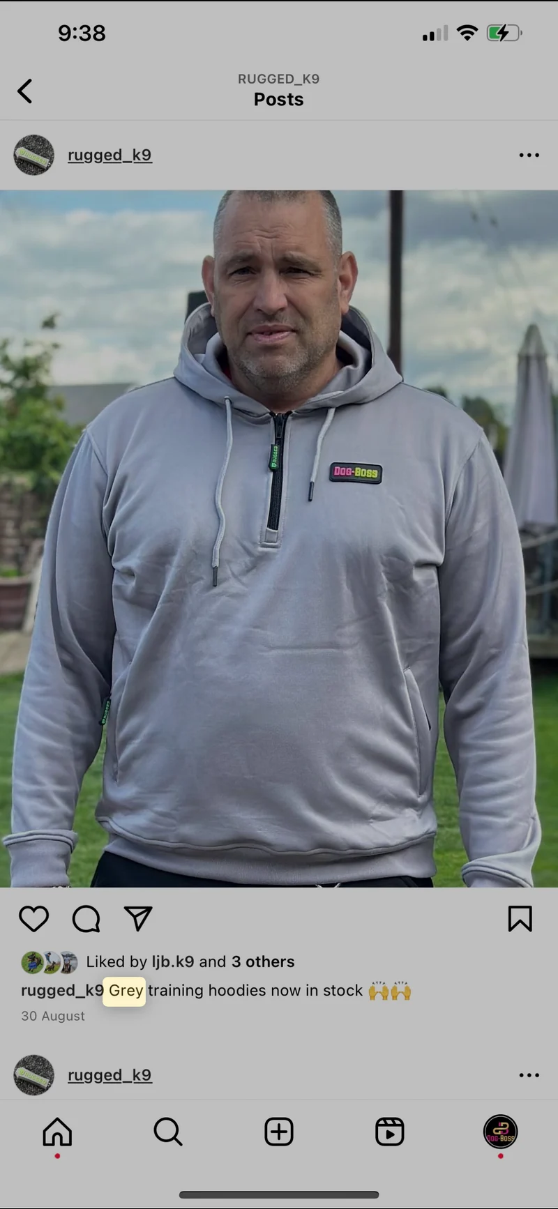 DOG-BOSS RUGGED TRAINING HOODIE