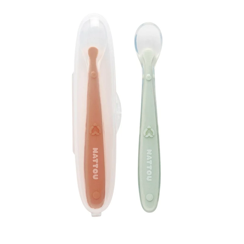 Nattou Conjunto Colheres Silicone com Caixa