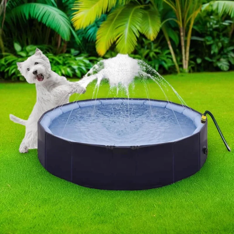 💦 Nayeco Piscina Splash con Chorros 2 en 1 para Perros | 80 cm y 120 cm