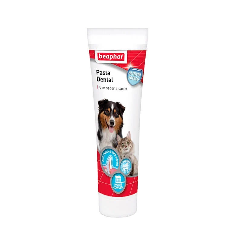 🦷 Beaphar Pasta Dental para Perros y Gatos – 100 g | Higiene bucal con sabor a carne