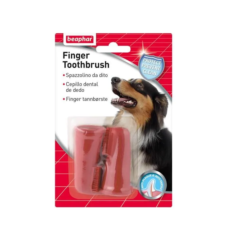 🦷 Beaphar Cepillo Dental de Dedo para Perros y Gatos | 2 Unidades