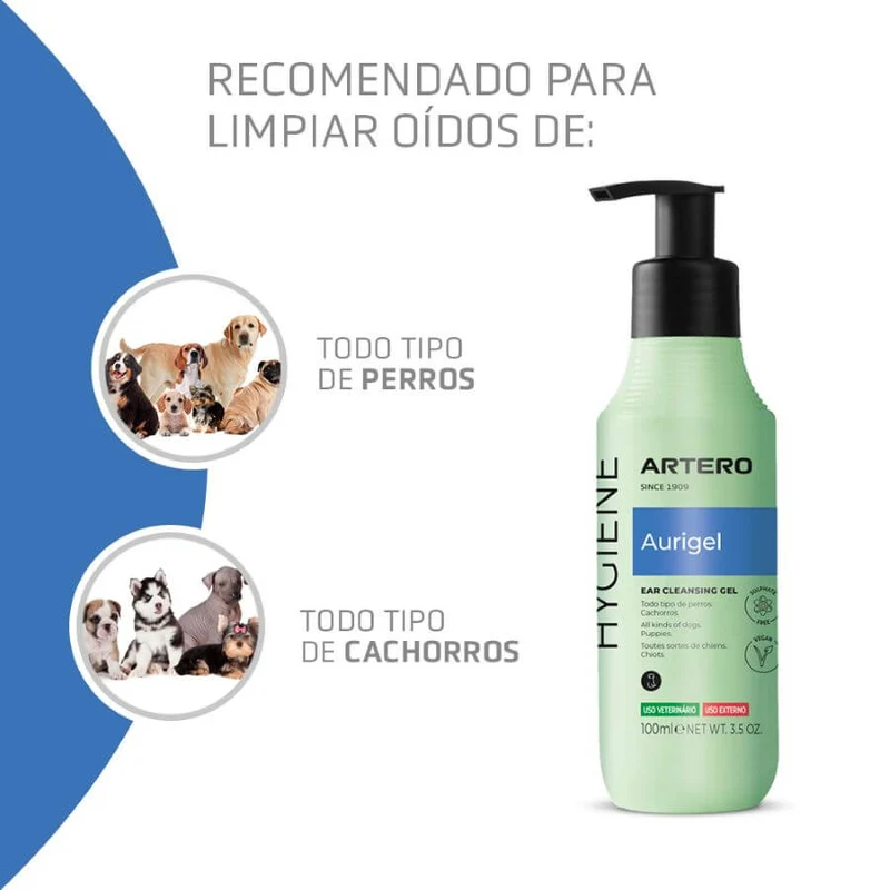 🐶 Artero Aurigel – Limpiador de Oídos para Perros | Higiene auditiva suave y eficaz