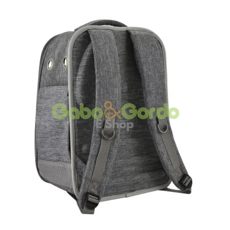🎒 Mochila Nayeco para Mascotas con Ventana | Gris 30×23×43 cm | Hasta 8 kg