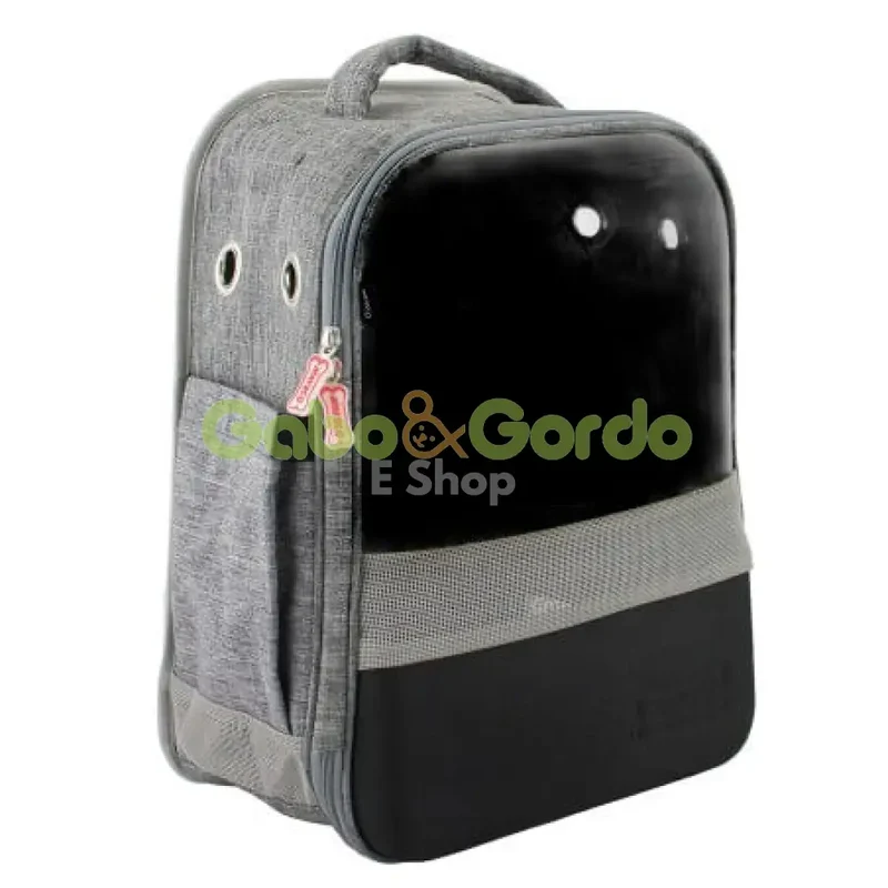 🎒 Mochila Nayeco para Mascotas con Ventana | Gris 30×23×43 cm | Hasta 8 kg
