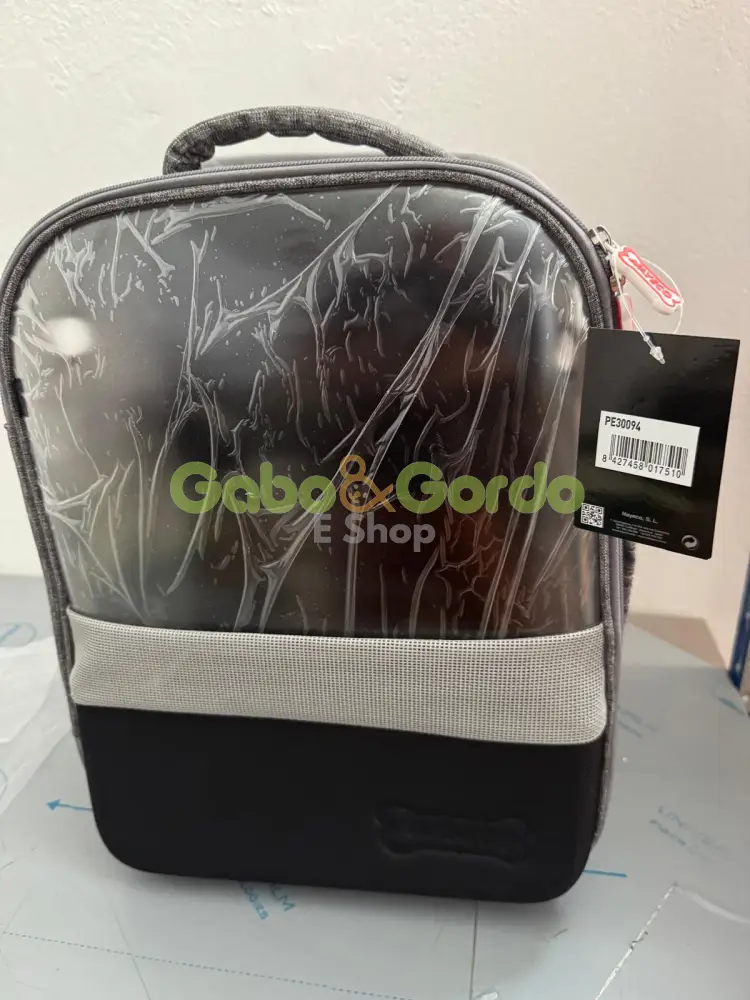 🎒 Mochila Nayeco para Mascotas con Ventana | Gris 30×23×43 cm | Hasta 8 kg