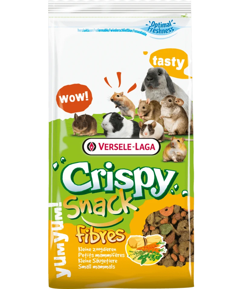 VERSELE LAGA Crispy Snack Fibres | Alimento crispy snack de fibras para conejos, cobayas, chinchillas, degús