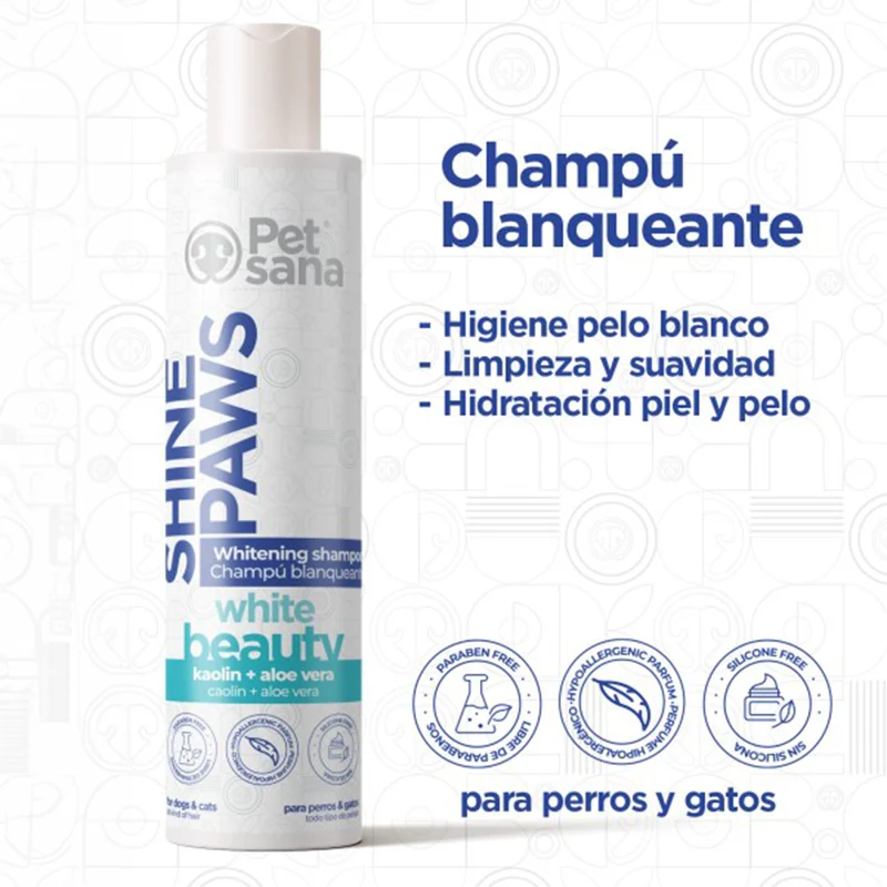 Petsana Shine Paws Champú Blanqueante