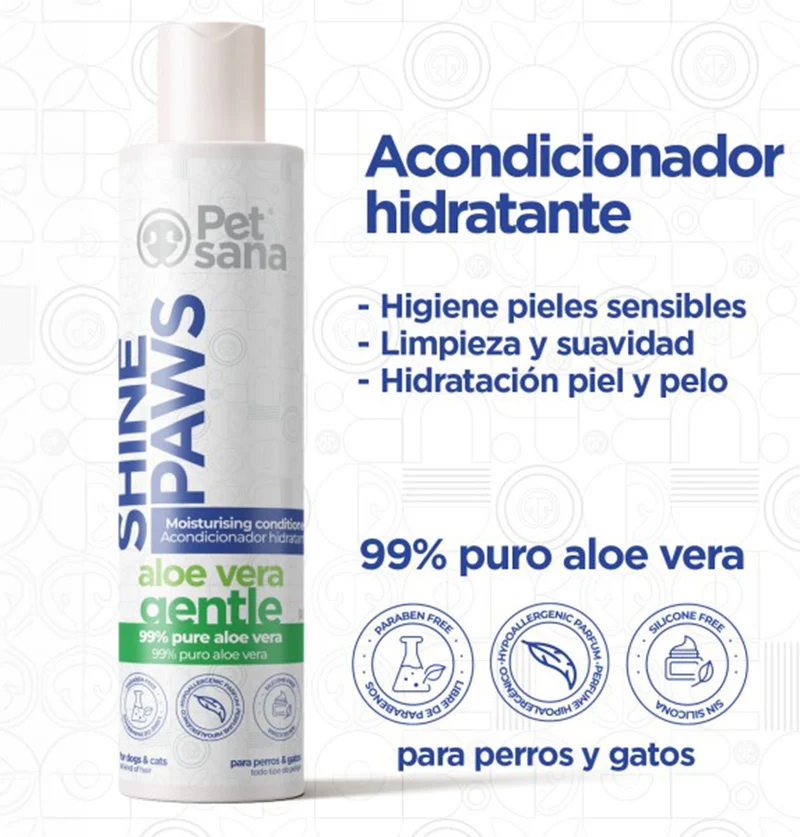 Petsana Shine Paws Acondicionador Aloe Vera
