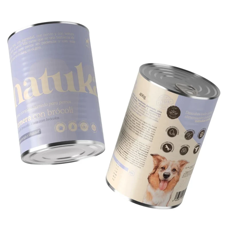 Natuka Dog lata Ternera con Brócoli 400g