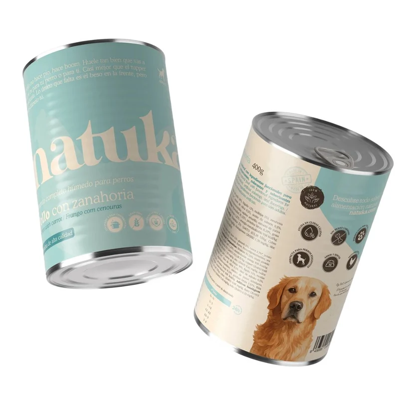 Natuka Dog lata Pollo con Zanahoria 400g