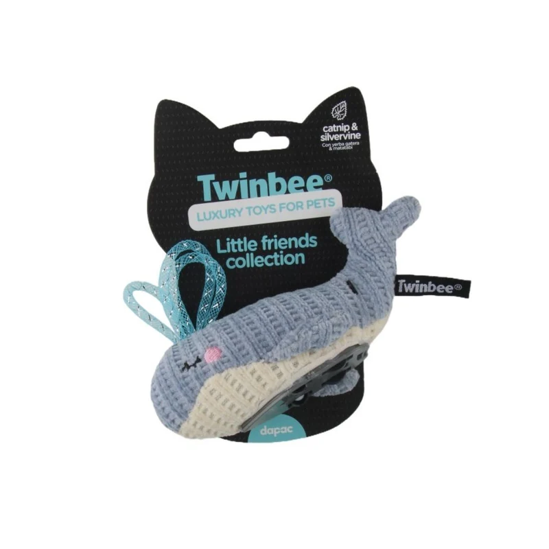 Twinbee Cat Toy Ballena a Ruedas con Matatabi