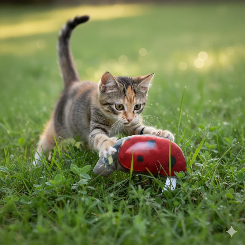 Wild Life Juguete para Gatos Mariquita con Catnip