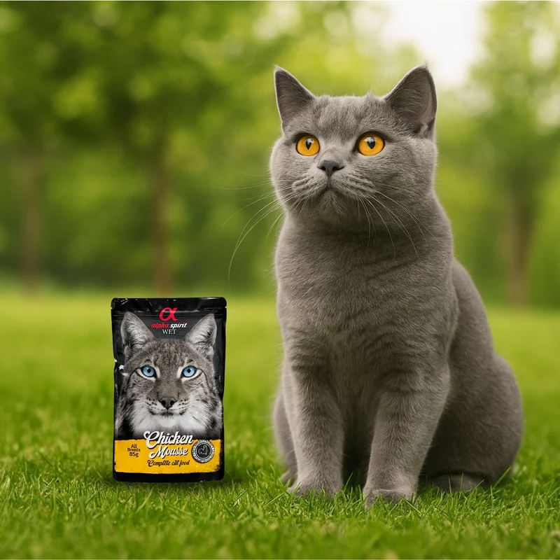 Alpha Spirit Cat Pouch Mousse de Pollo 85g