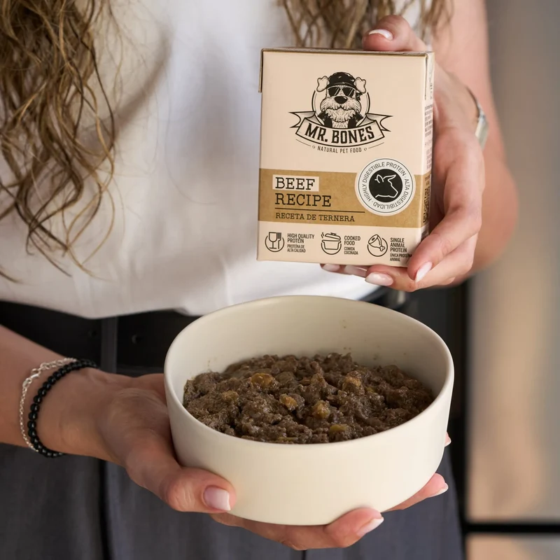 Mr.Bones Comida Cocinada de Ternera con Vegetales 375g