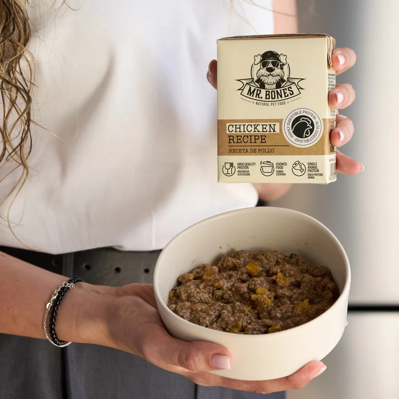 Mr.Bones Comida Cocinada de Pollo con Vegetales 375g