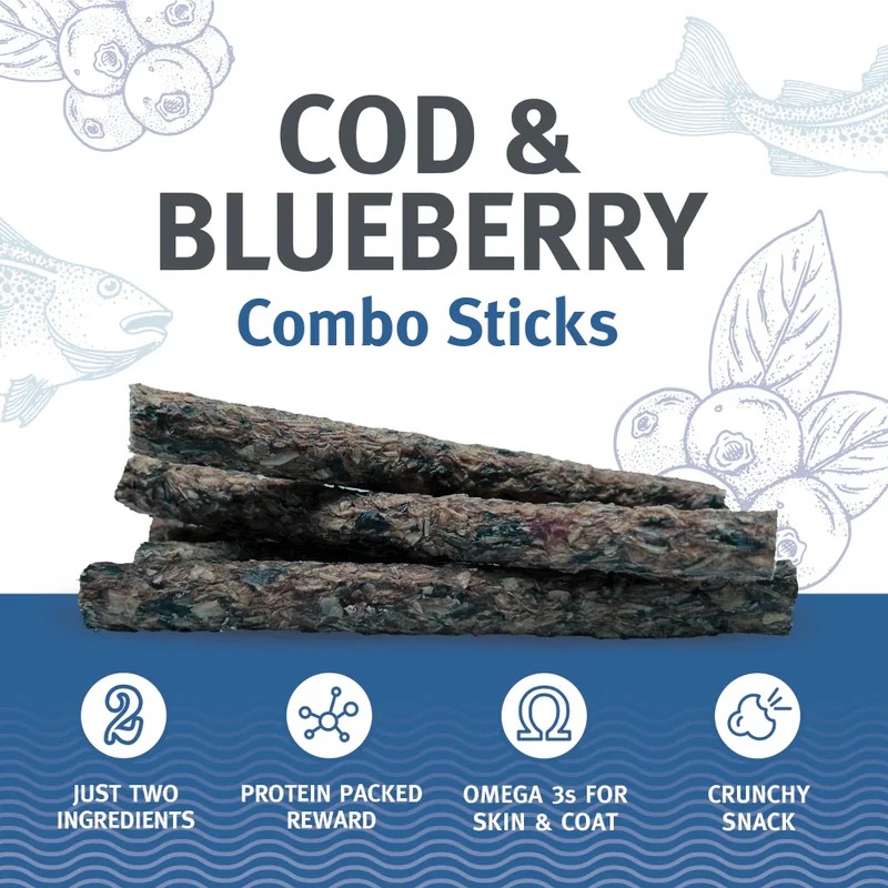 Cod & Blueberry Combo Sticks 5pk