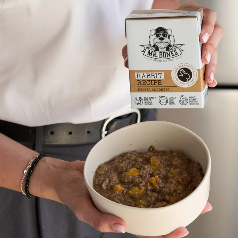 Mr.Bones Comida Cocinada de Conejo con Vegetales 375g