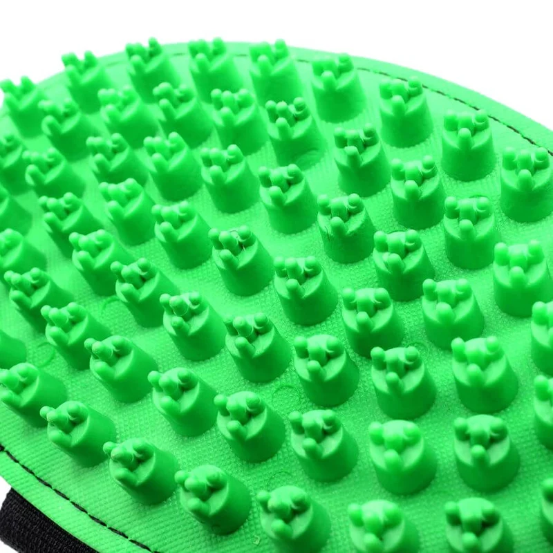 Artero Complements Manopla Goma Verde – Manopla para Perros de Pelo Corto