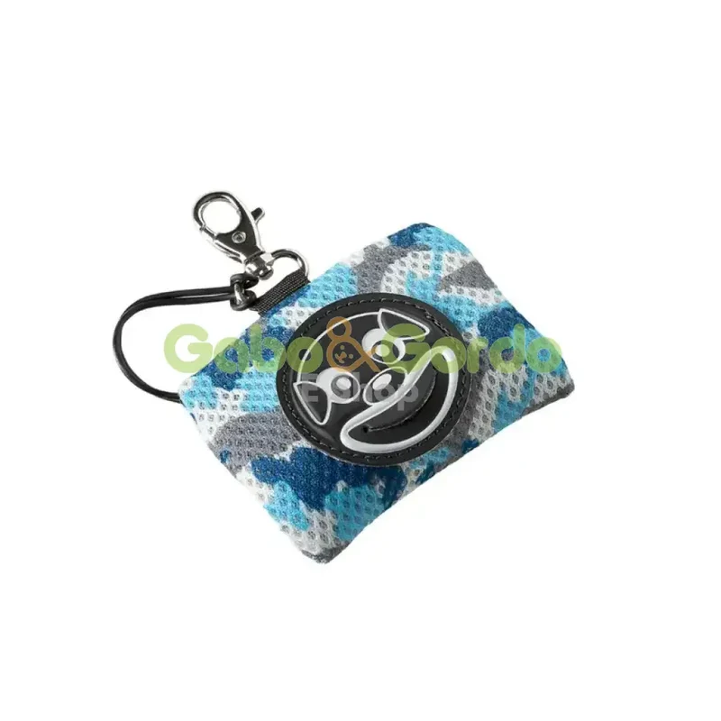 Dispensador TRE PONTI Smile Dog Camuflaje Azul – Bolsa para Mascotas en Color Azul Camuflaje para Paseos Sin Ruido