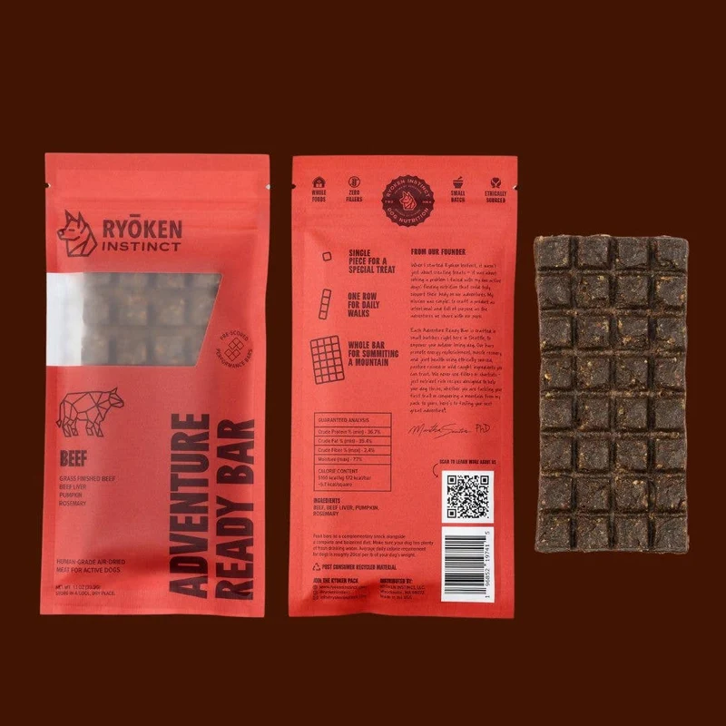 Beef Treat & Snack Bar for Active Dogs - Energy & Recovery