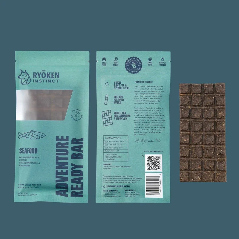 Seafood Treat & Snack Bar for Active Dogs - Energy & Recovery