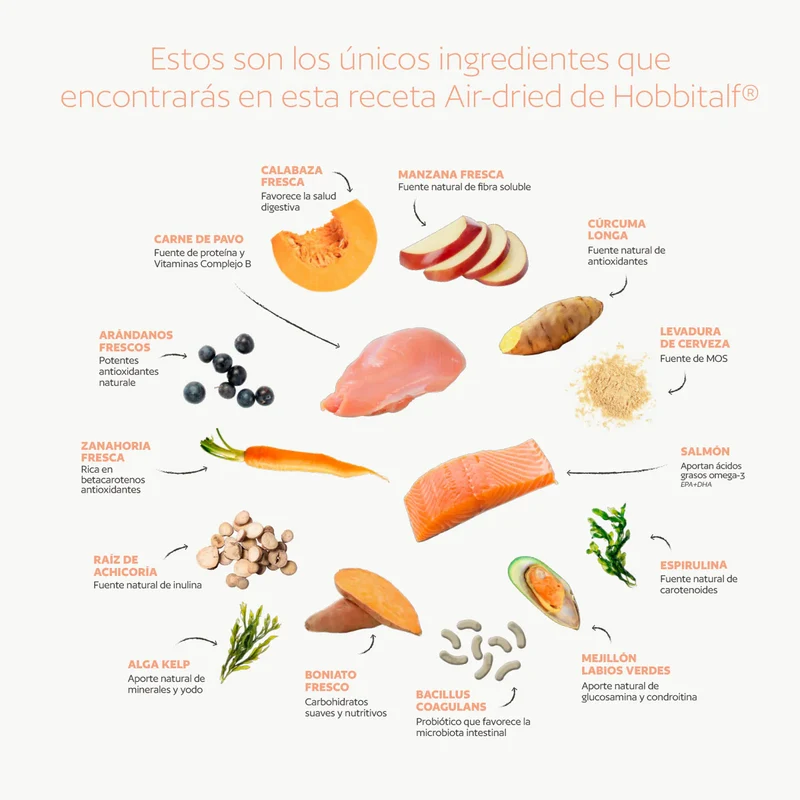 Hobbitalf Dog Air-dried Superfood Puppy Salmón y Pavo