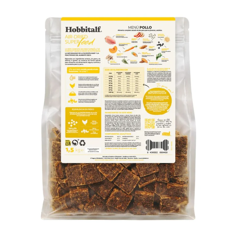 Hobbitalf Dog Air-dried Superfood Adult Pollo