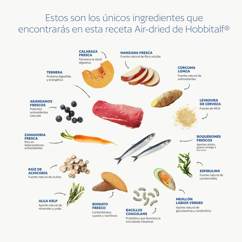 Hobbitalf Dog Air-dried Superfood Adult Boquerón&Ternera