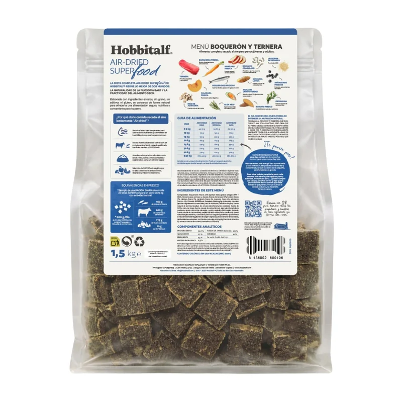 Hobbitalf Dog Air-dried Superfood Adult Boquerón&Ternera